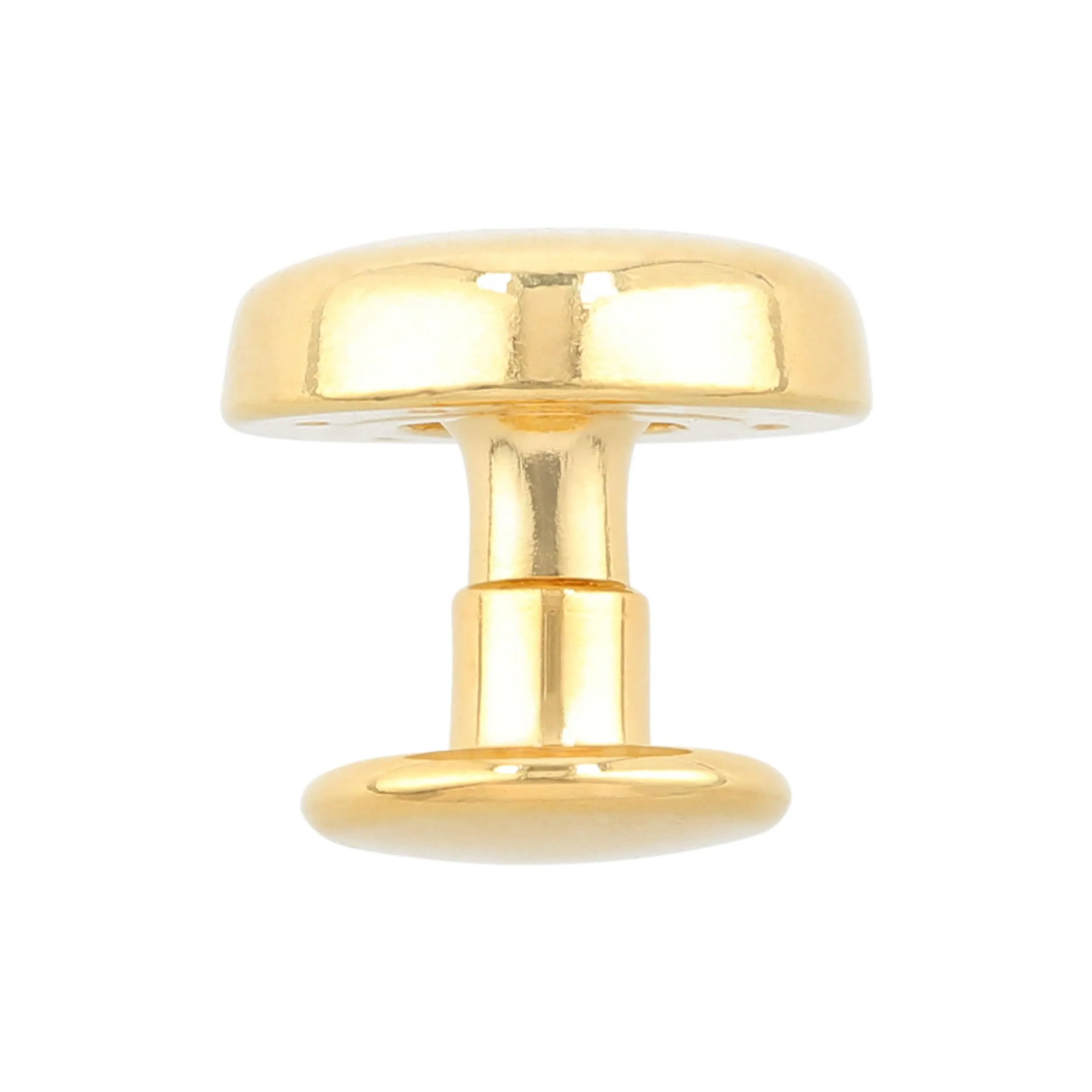 11mm Gold, Flat Top Rivet Stud, Steel - PK5, #P-1850