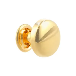 11mm Gold, Flat Top Rivet Stud, Steel - PK5, #P-1850