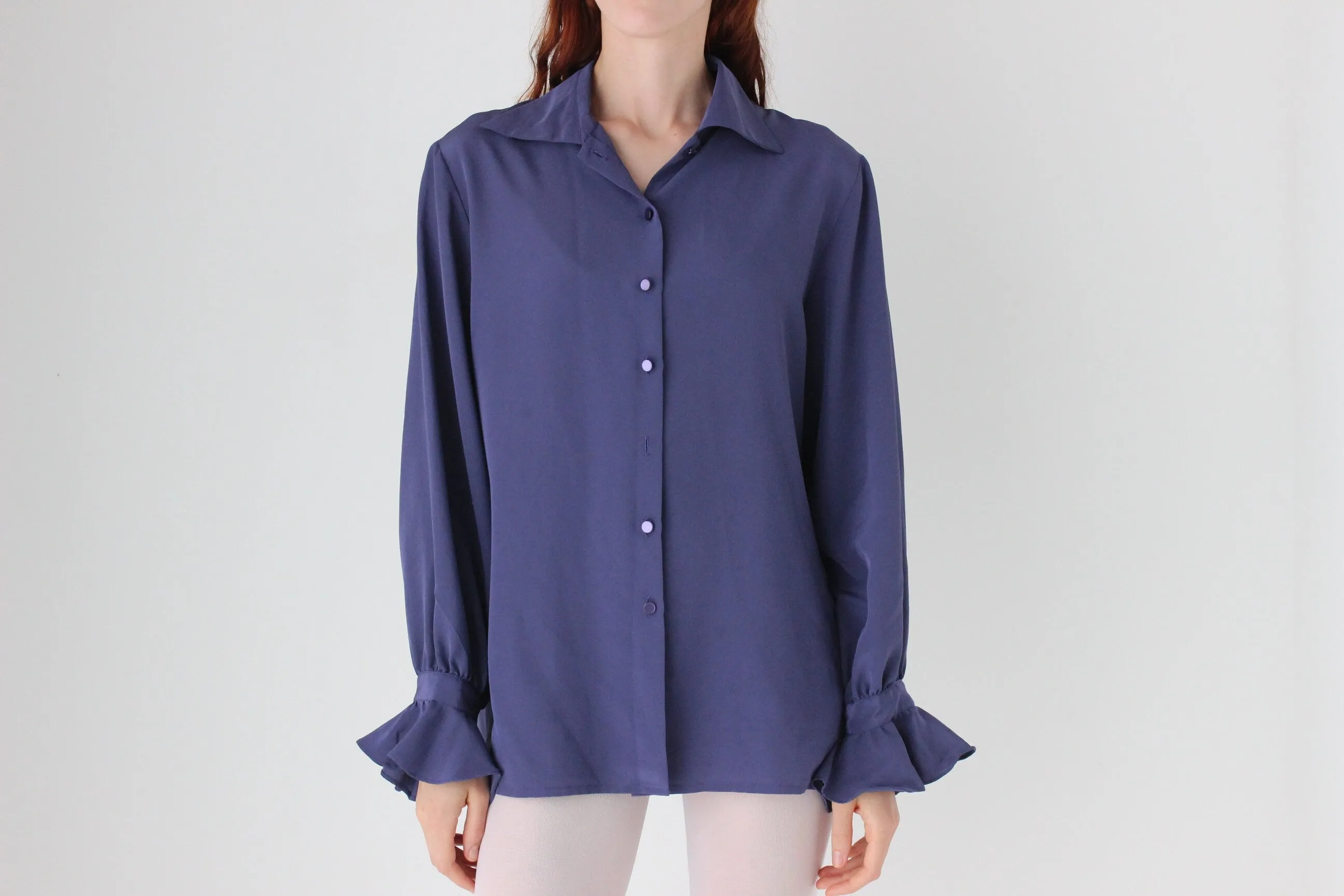 80s Shakespearean Ruffle Frill Wrist Shirt