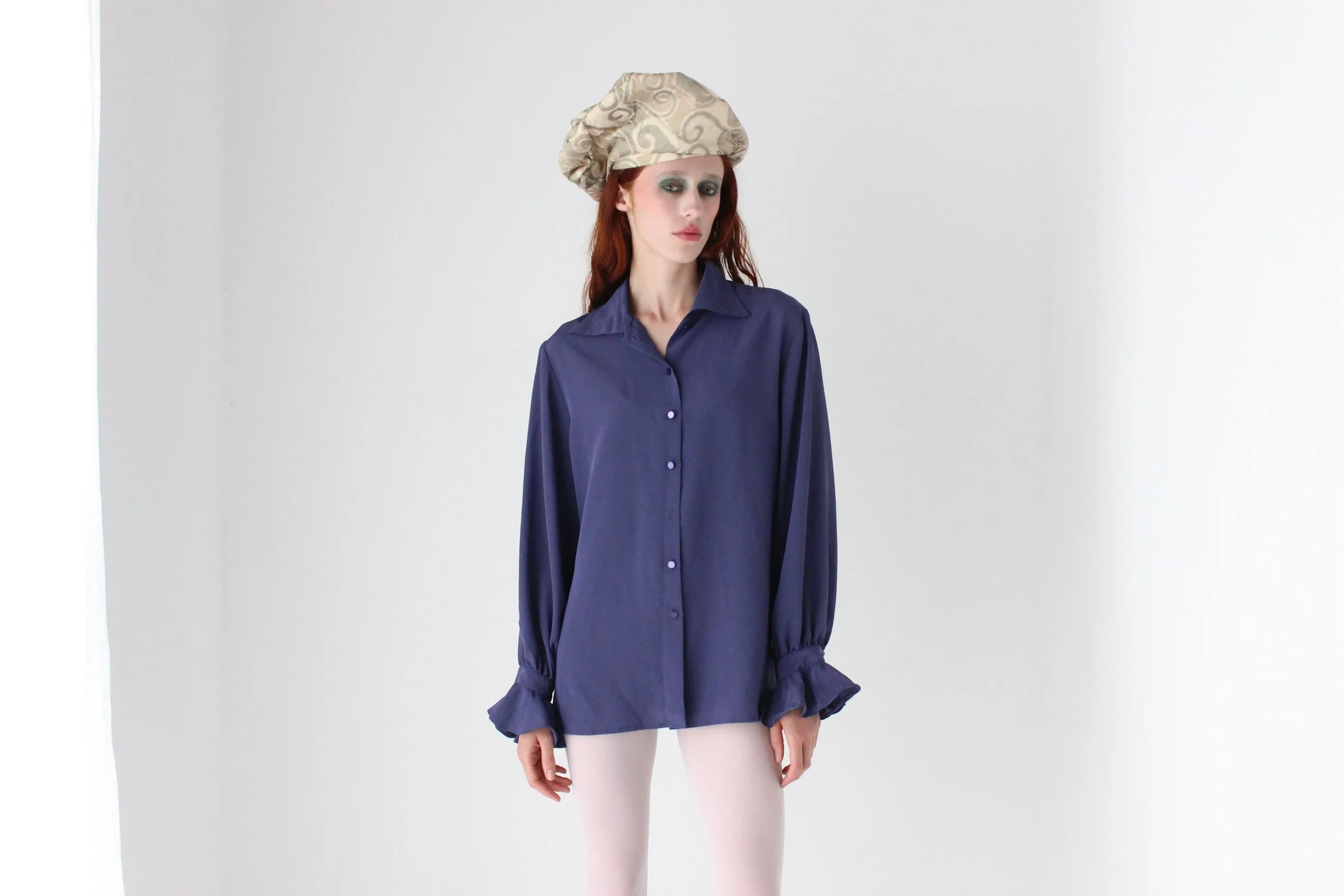 80s Shakespearean Ruffle Frill Wrist Shirt