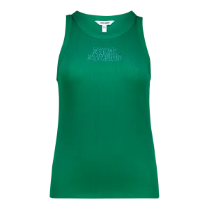 AALIYAH EMERALD SPARKLE LOGO TANK