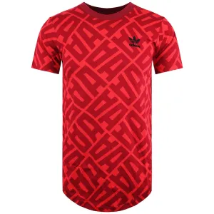 Adidas AOP Womens Red T-Shirt