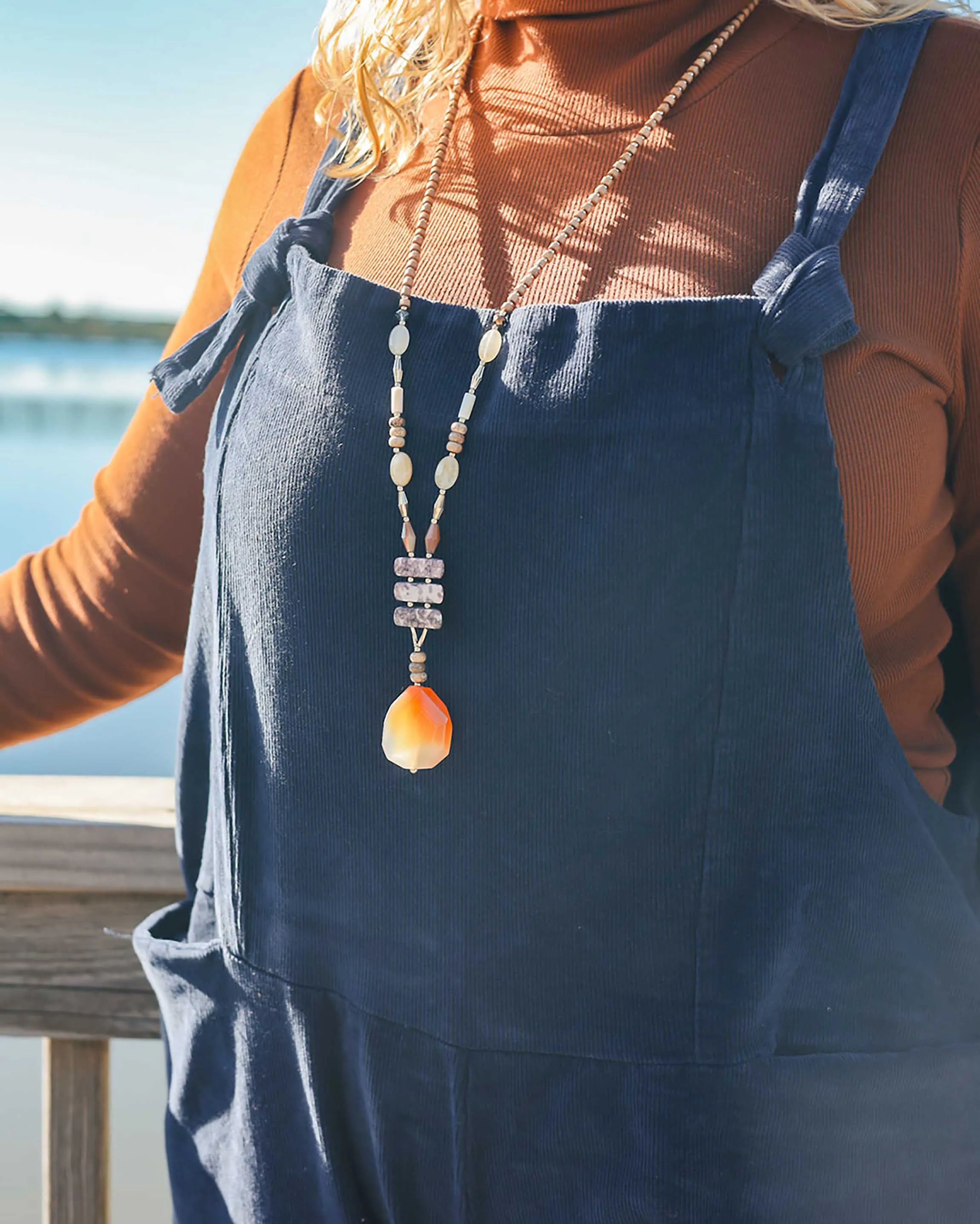 All Covered Corduroy Knotted Overalls