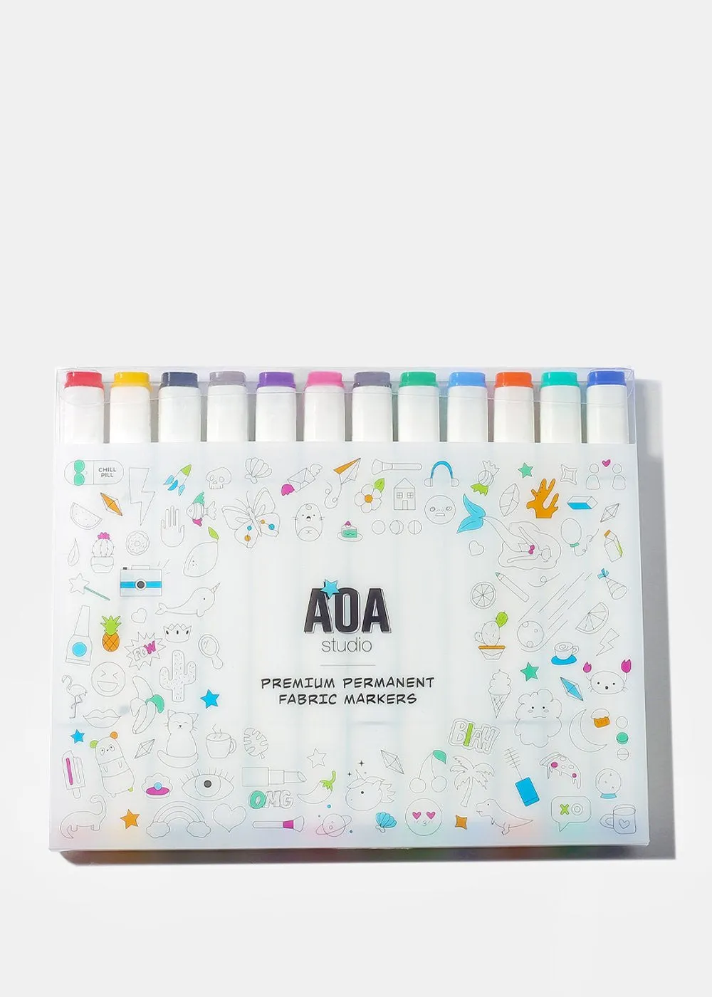AOA Canvas Fabric Marker Set (12 colors)