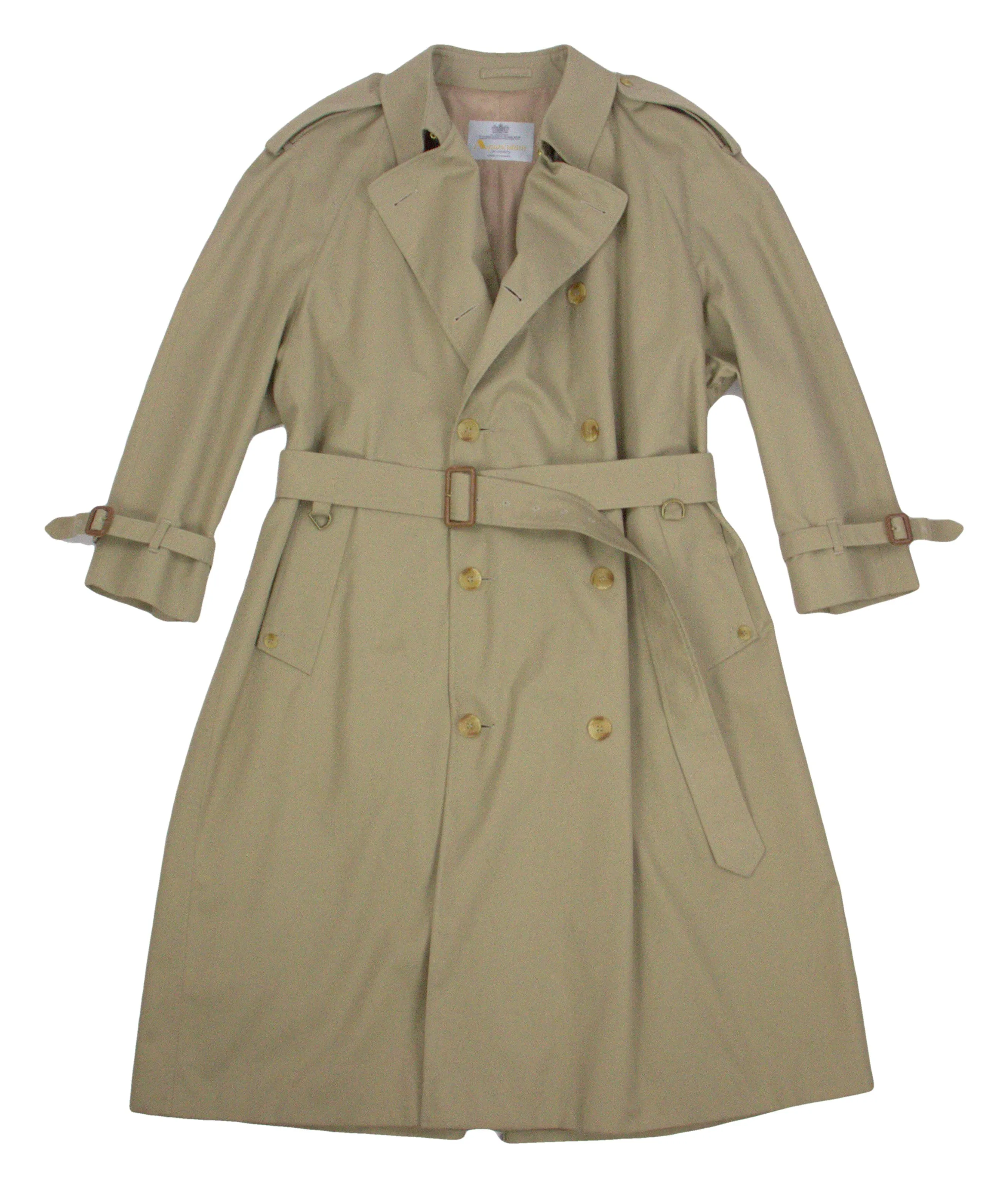 Aquascutum Tan Brown Trench Coat Size US 44 R