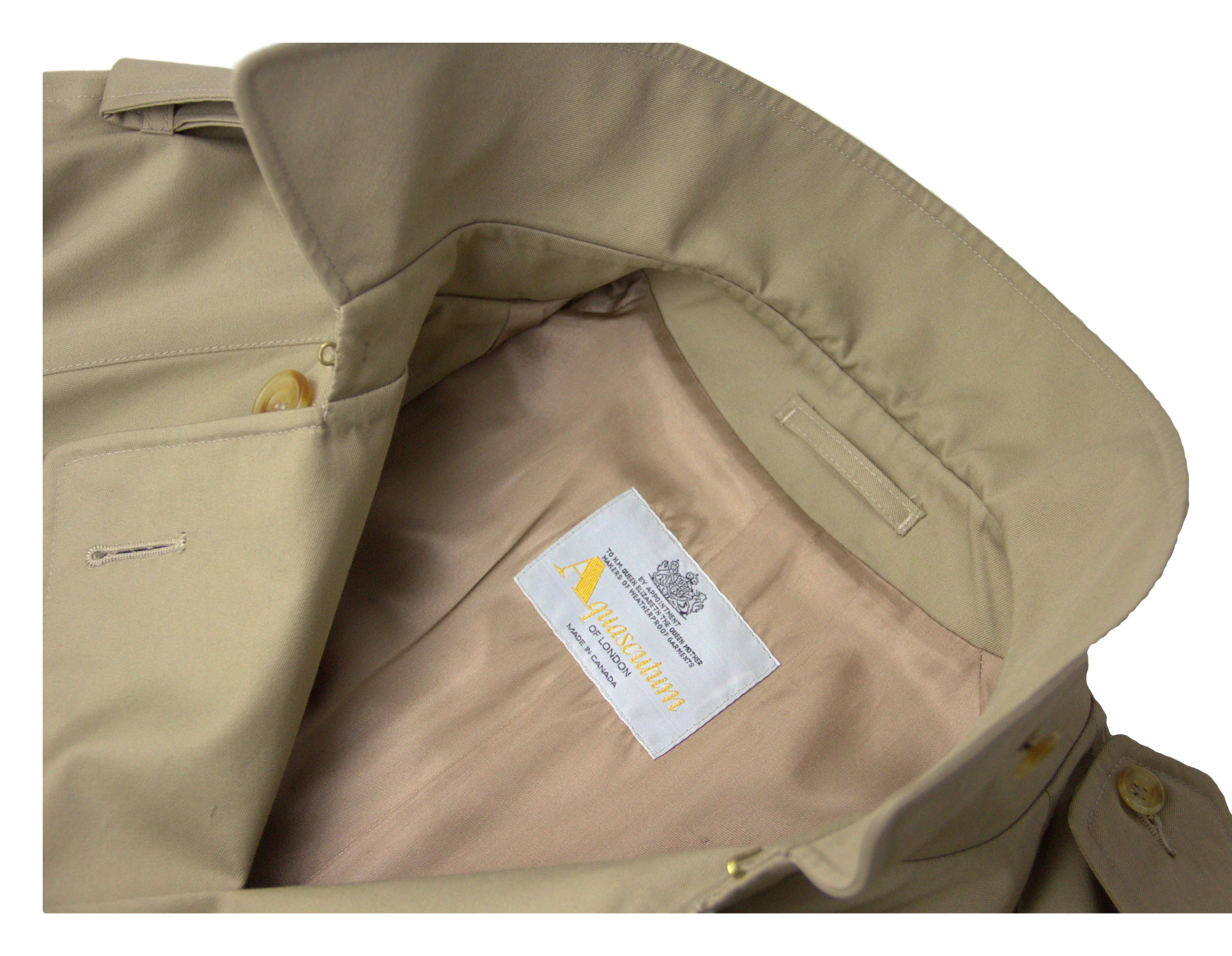 Aquascutum Tan Brown Trench Coat Size US 44 R
