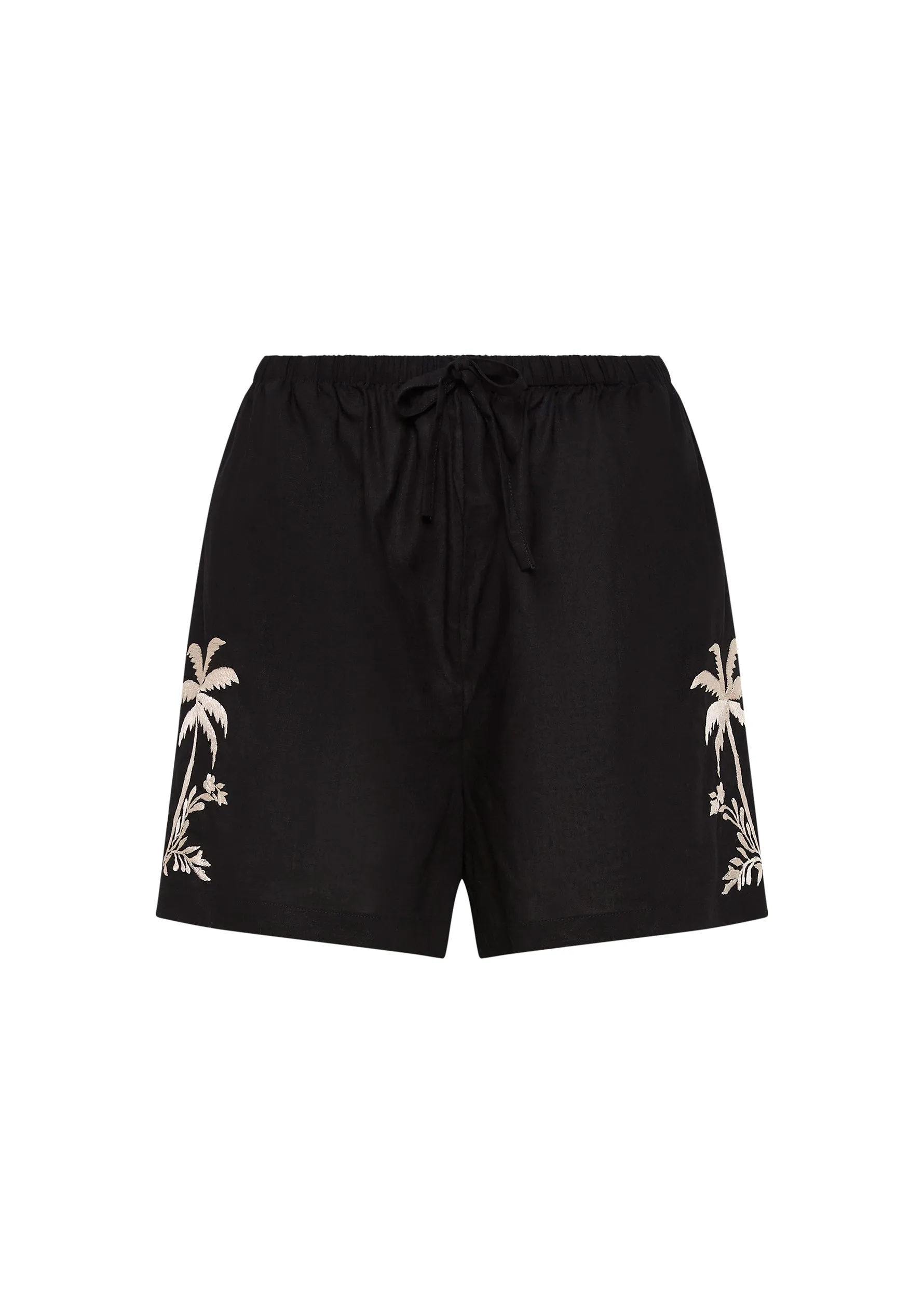 AUGUSTE THE LABEL Womens Joe Linen Short - Black