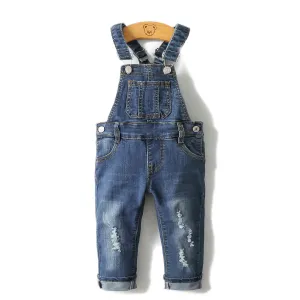 Baby Jeans Overalls Cute Denim Ripped Overalls