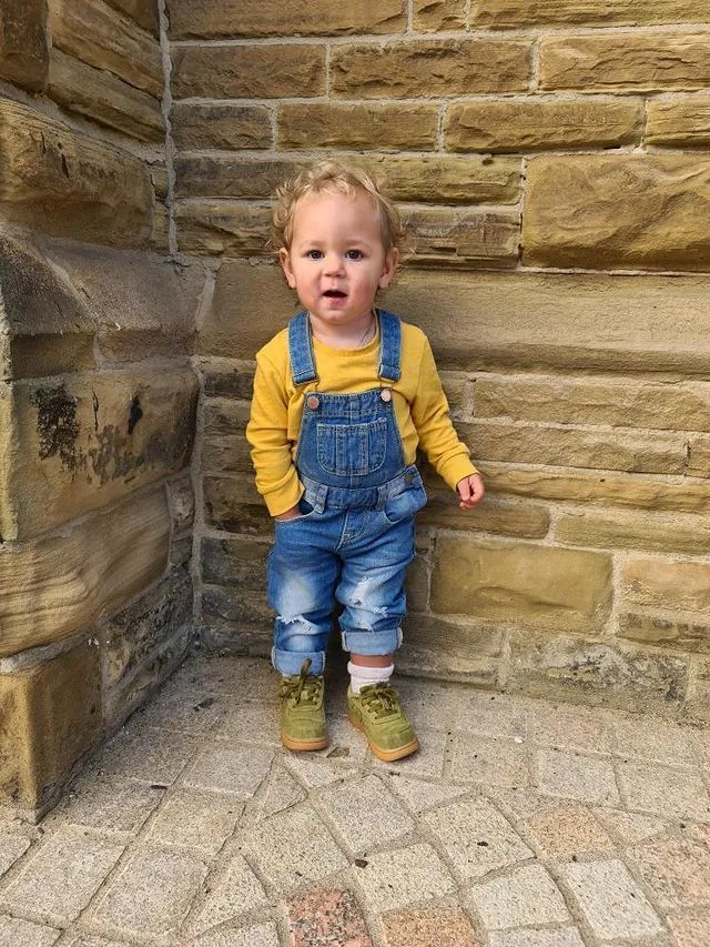 Baby Jeans Overalls Cute Denim Ripped Overalls