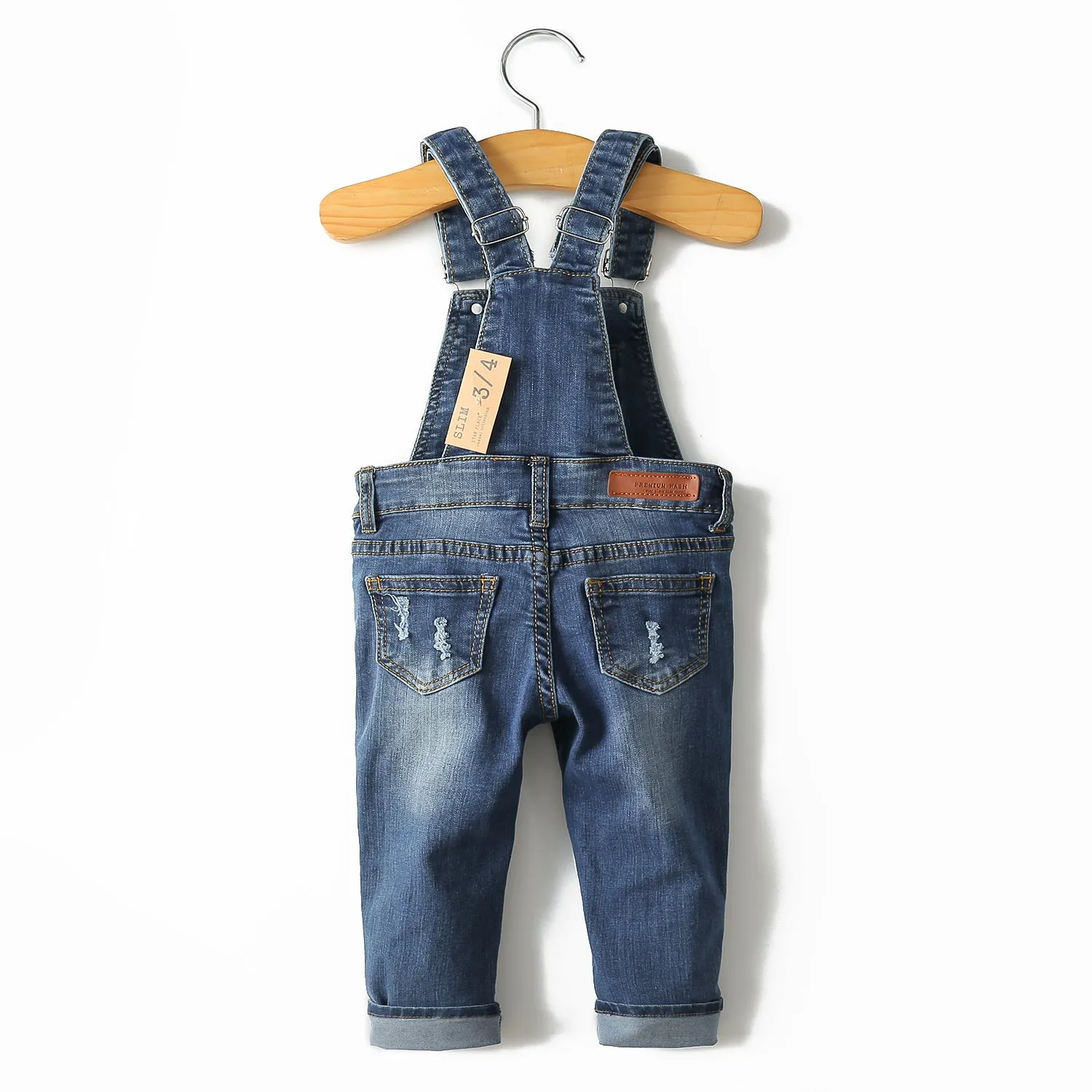 Baby Jeans Overalls Cute Denim Ripped Overalls