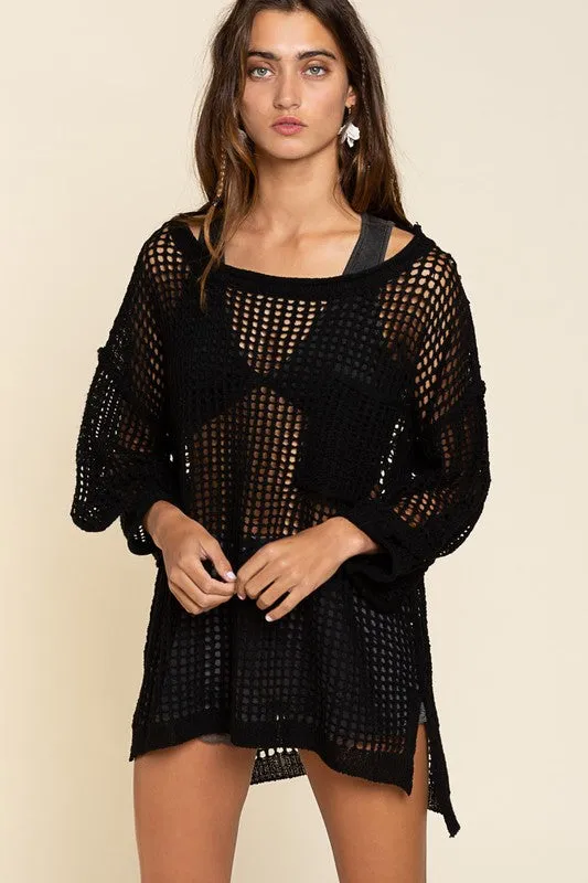 Boho Summer Fishnet Sweater