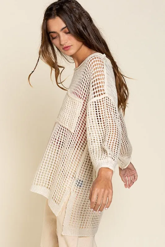 Boho Summer Fishnet Sweater