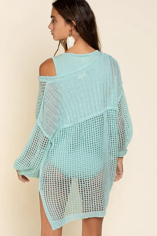 Boho Summer Fishnet Sweater
