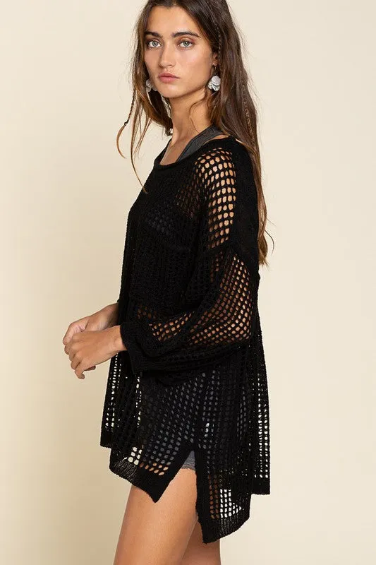 Boho Summer Fishnet Sweater