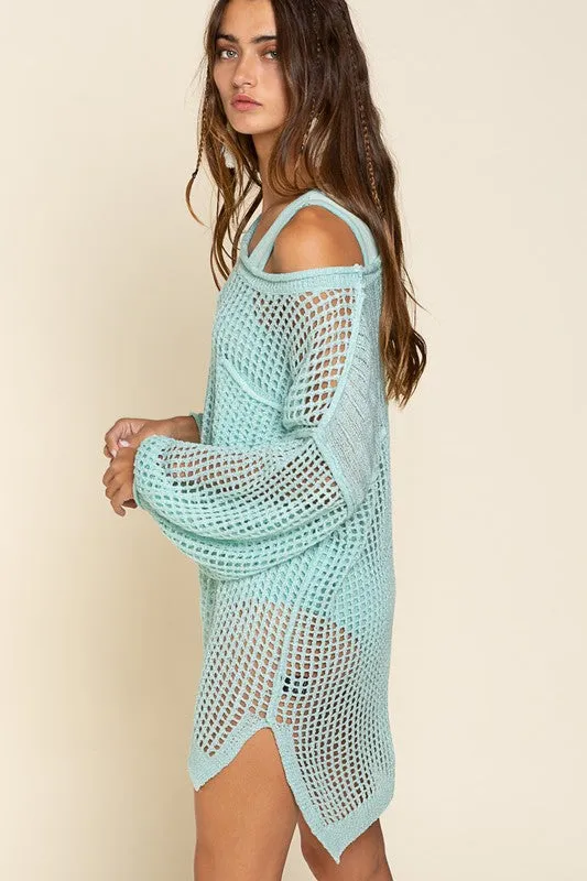 Boho Summer Fishnet Sweater