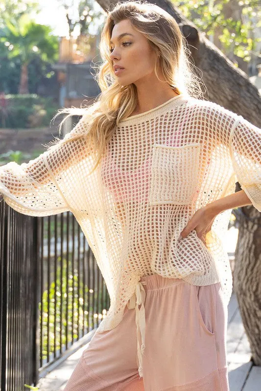 Boho Summer Fishnet Sweater