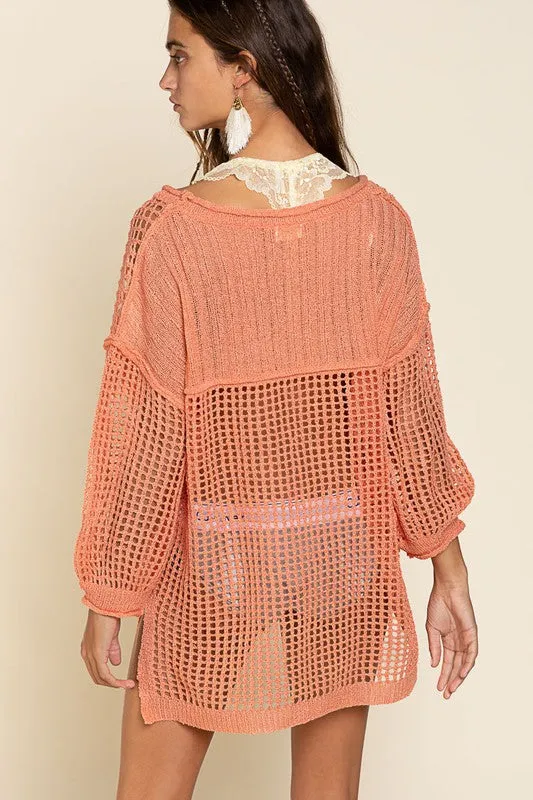 Boho Summer Fishnet Sweater