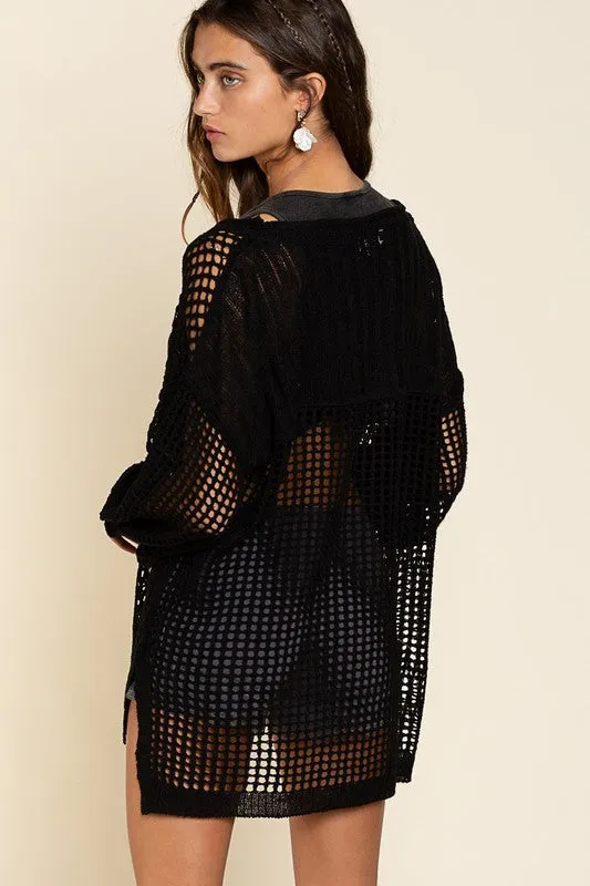 Boho Summer Fishnet Sweater