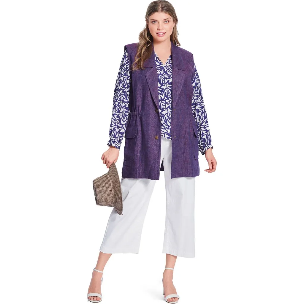 Burda Style Pattern 5840 Misses' Coat & Vest B5840