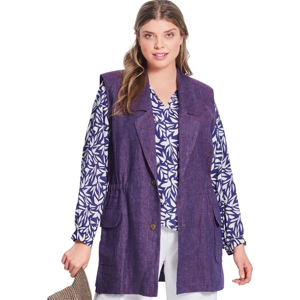 Burda Style Pattern 5840 Misses' Coat & Vest B5840