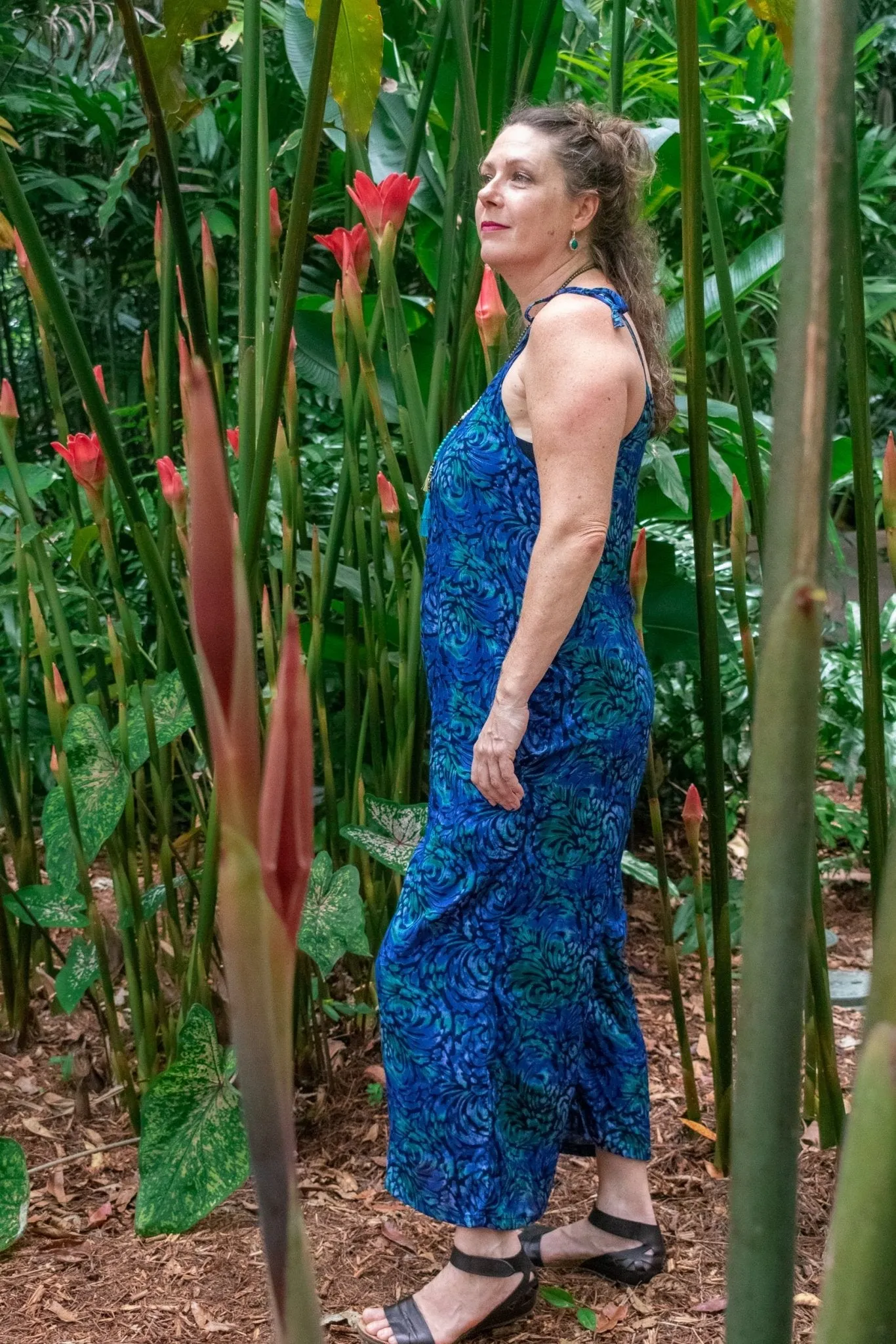 Calm Pantsuit - Swirl Blue & Green