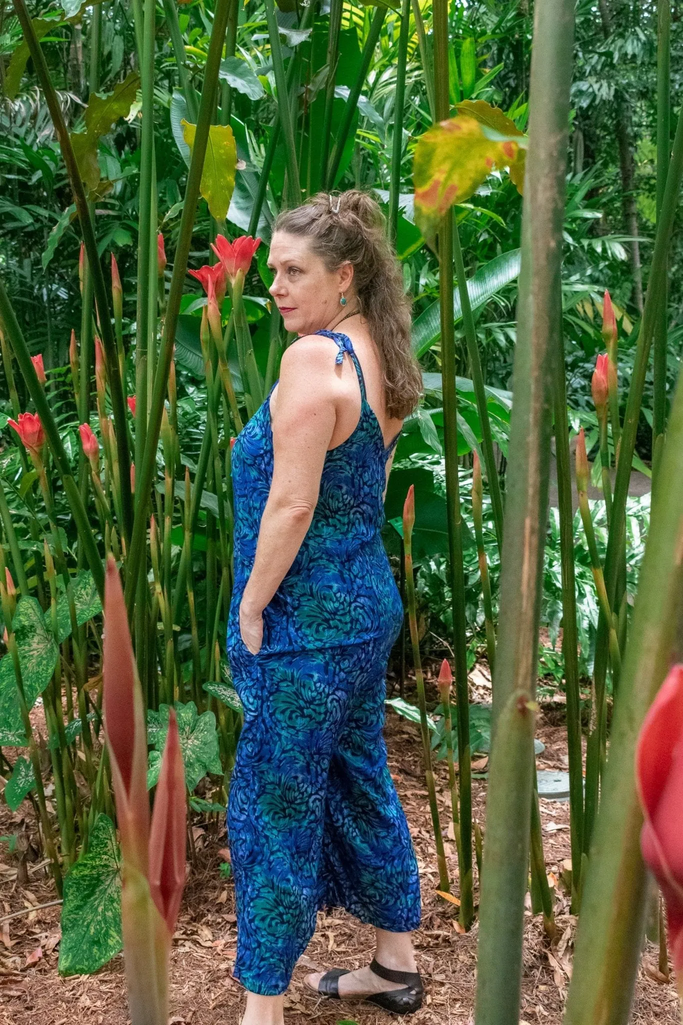 Calm Pantsuit - Swirl Blue & Green