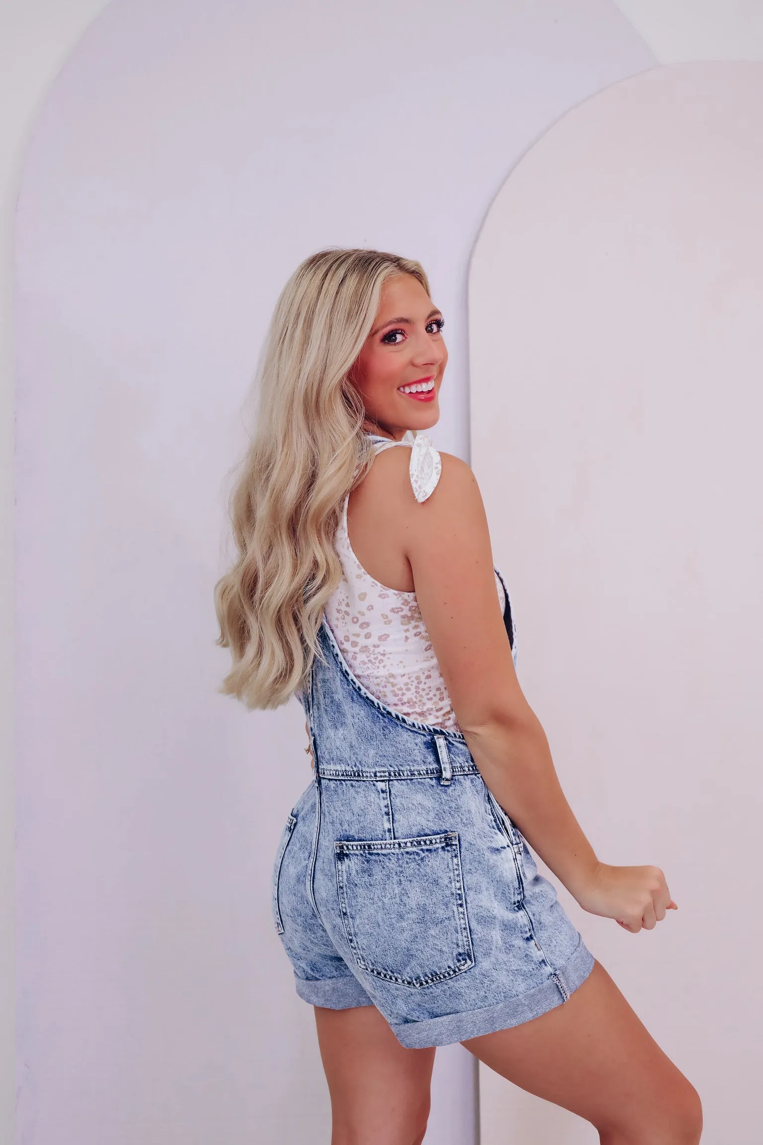 Camila Classic Pocketed Overall Shorts