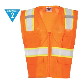Class 2 Ultra-Cool Multi-Pocket Vest - Orange - 3X