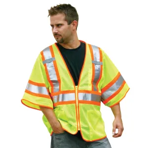 Class 3 Two-Tone Reflective Vest - Lime - S / M