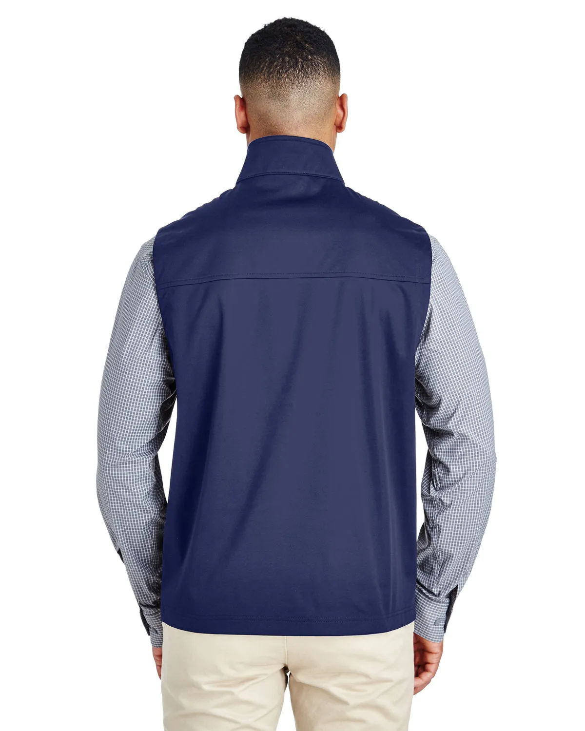 CORE365 Men's Techno Lite Three-Layer Knit Tech-Shell Quarter-Zip Vest