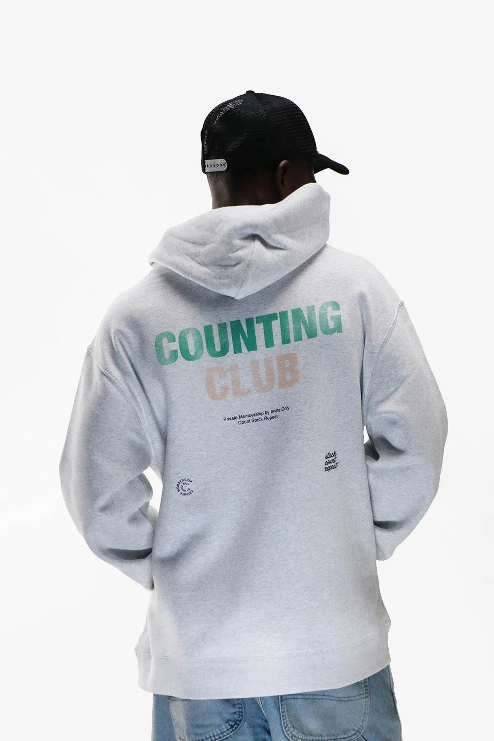 Counting Club Heavyweight Fleece Hoodie- White