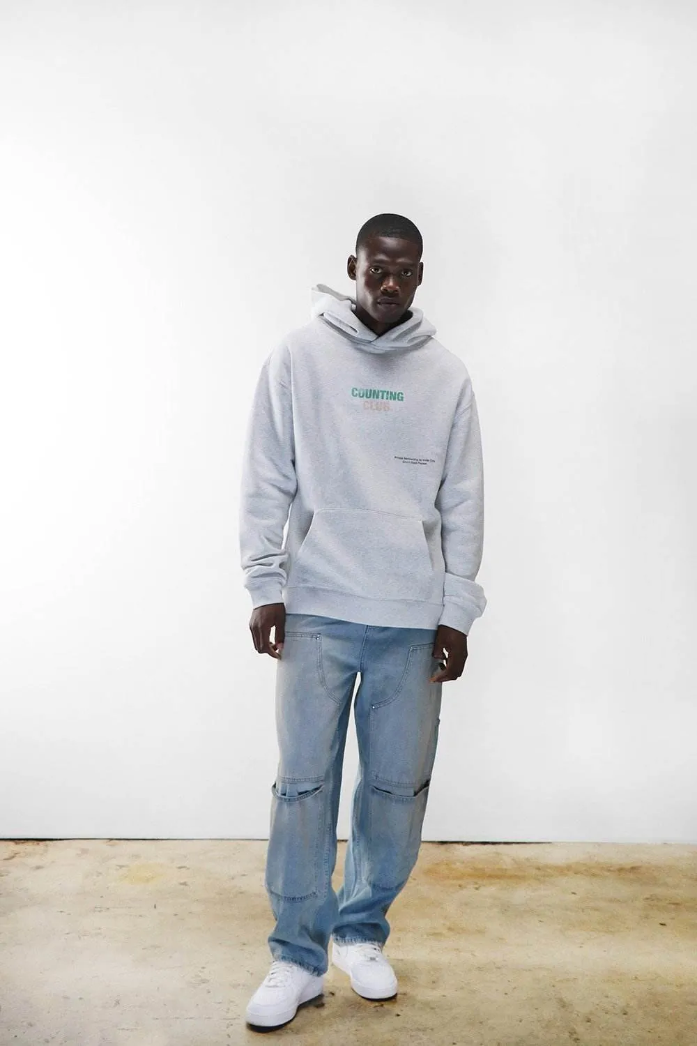 Counting Club Heavyweight Fleece Hoodie- White