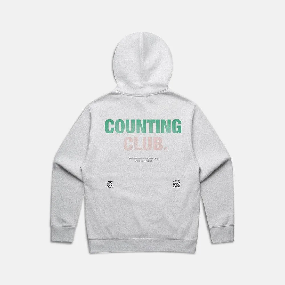 Counting Club Heavyweight Fleece Hoodie- White