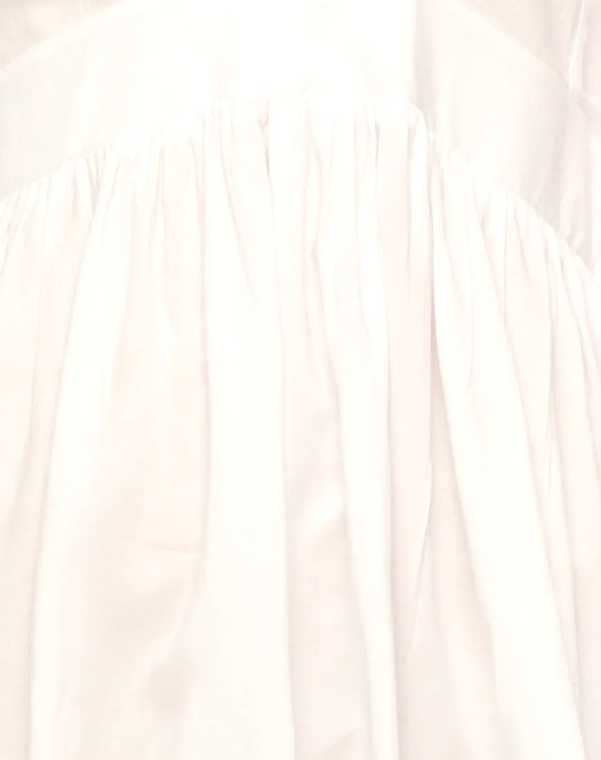 Eclipse Kimono Sleeve Playsuit in White