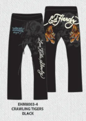 Ed Hardy Crawling Tigers Sweatpants - Black