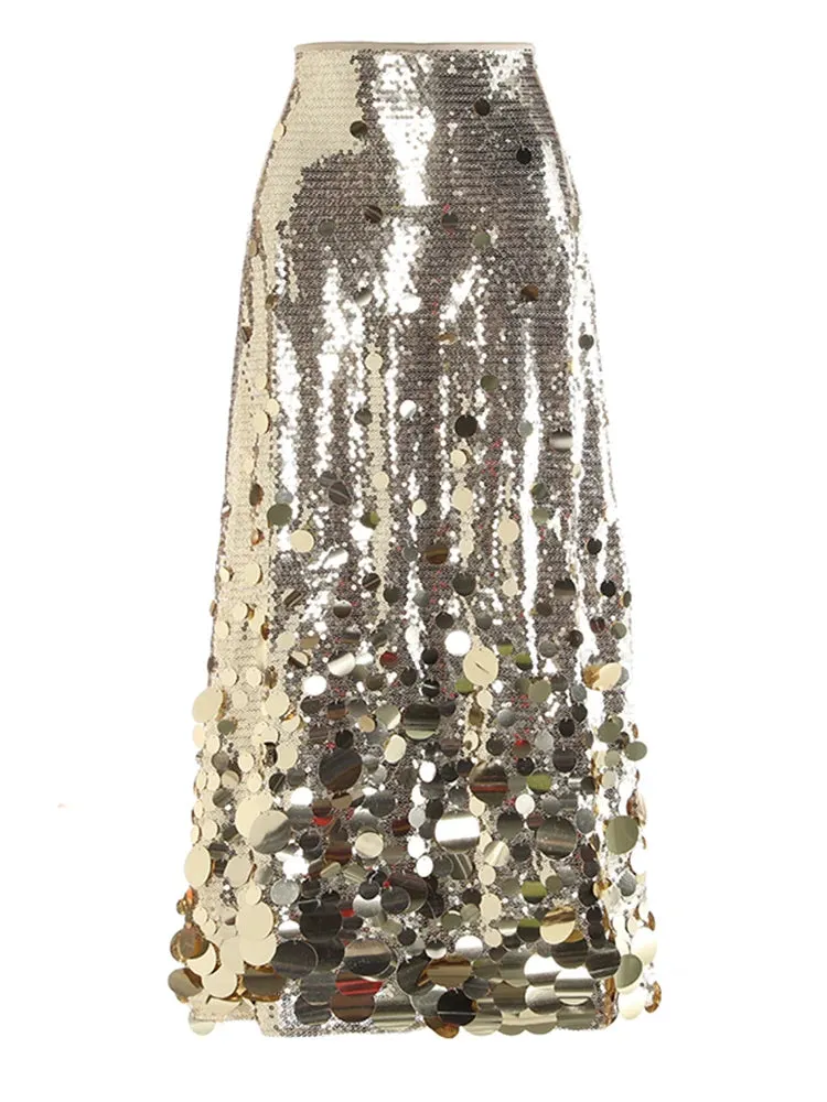 Everly High Waist Sequin Skirt
