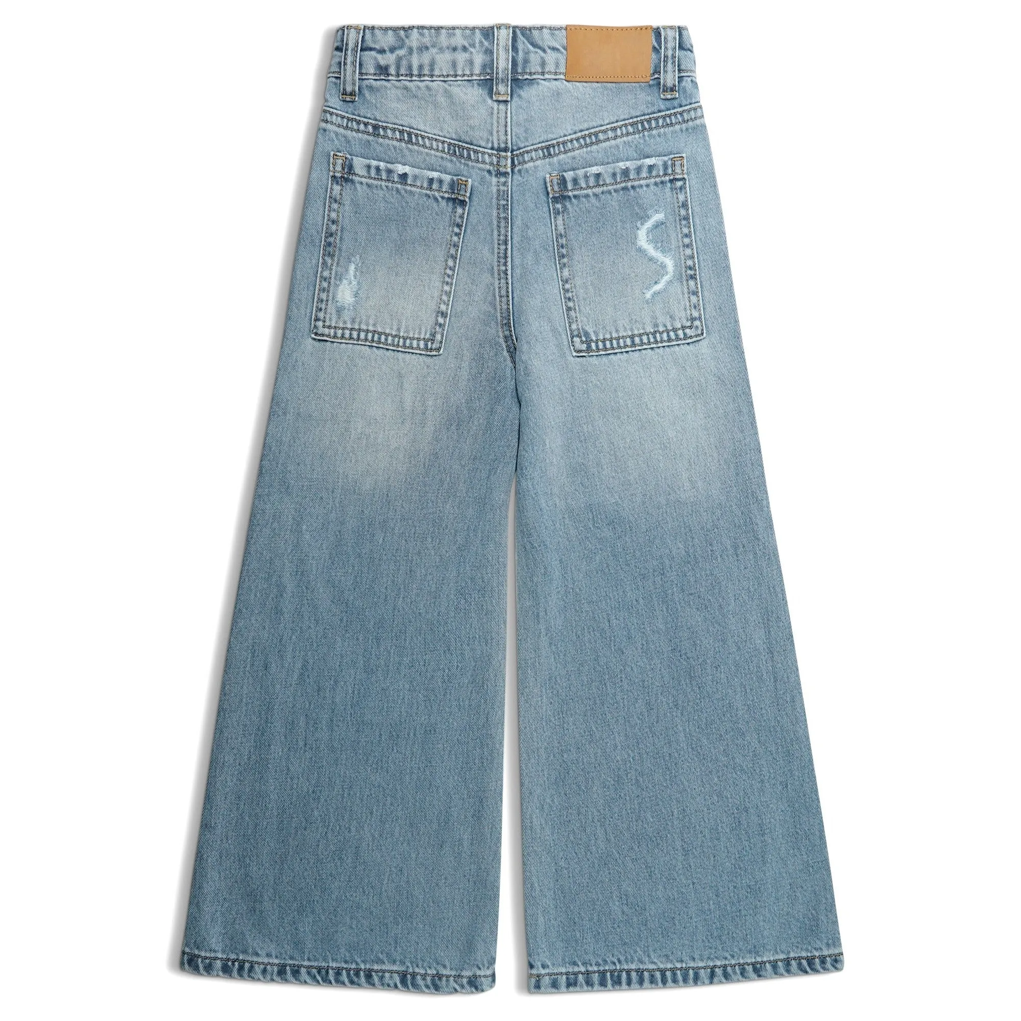 Flare Little Big Girl Ripped Wide Leg Soft Jeans Pants