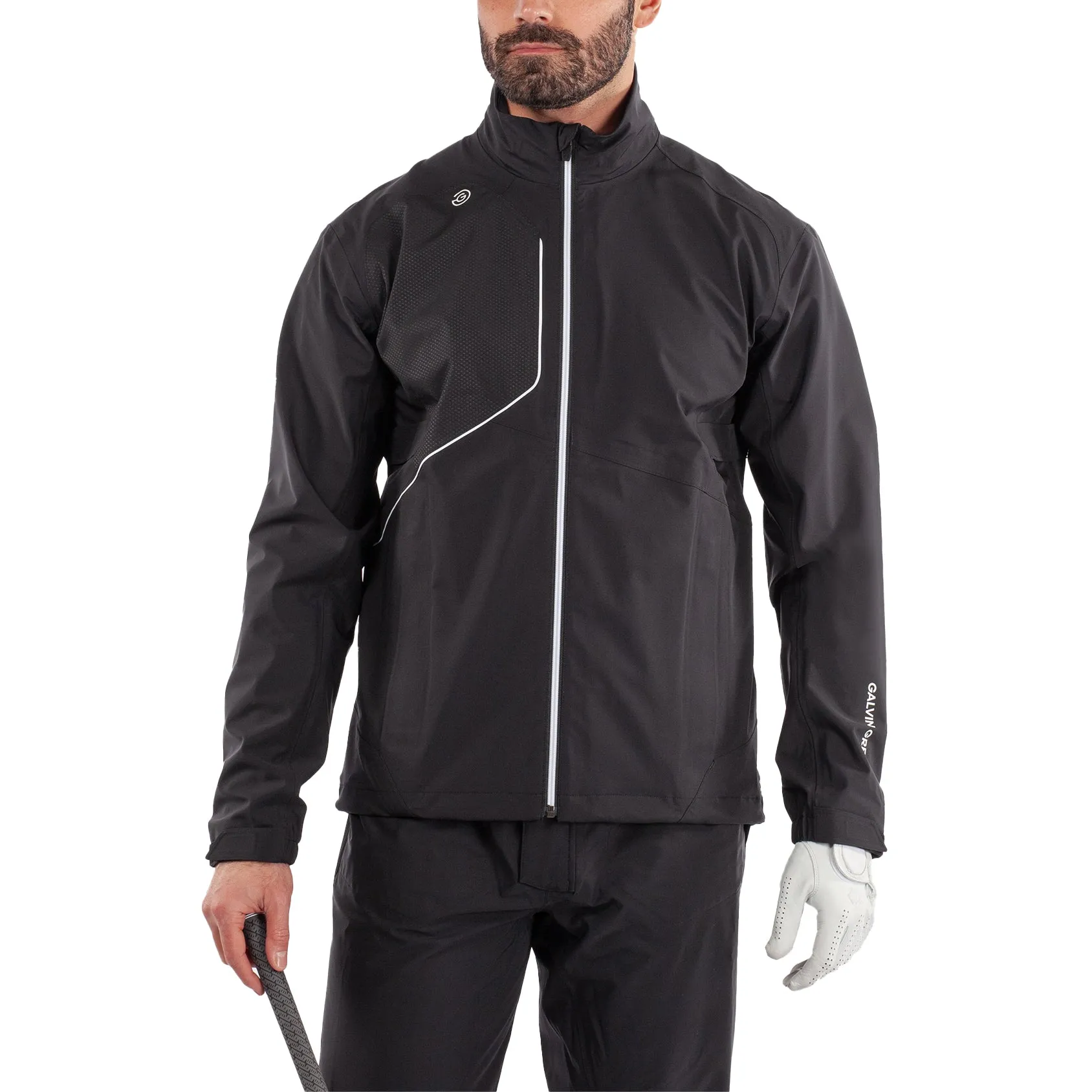 Galvin Green Ames Waterproof Golf Jacket - Black/White