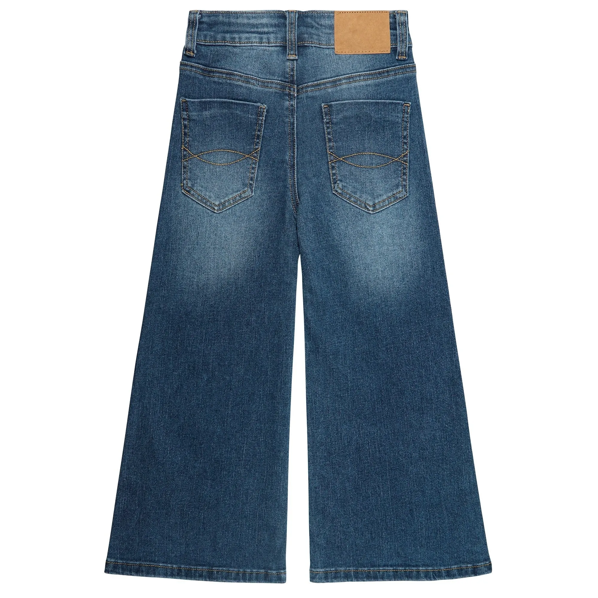 Girls High Stretch Wide Leg Jeans Pants