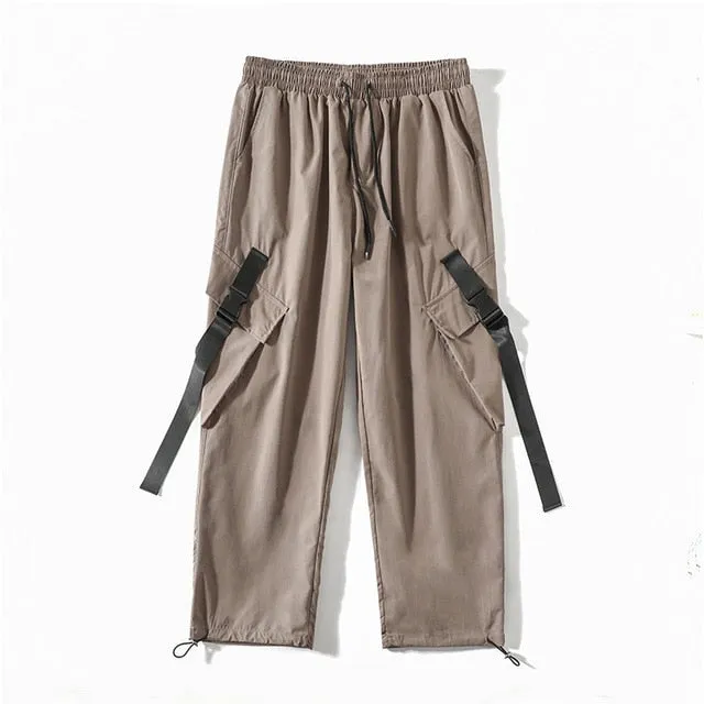 GOESRESTA Winter Cargo Pants Men Harajuku Hip Hop Streetwear Harem Pants Japanese Loose Casual Men's Pants Large Size Clothing