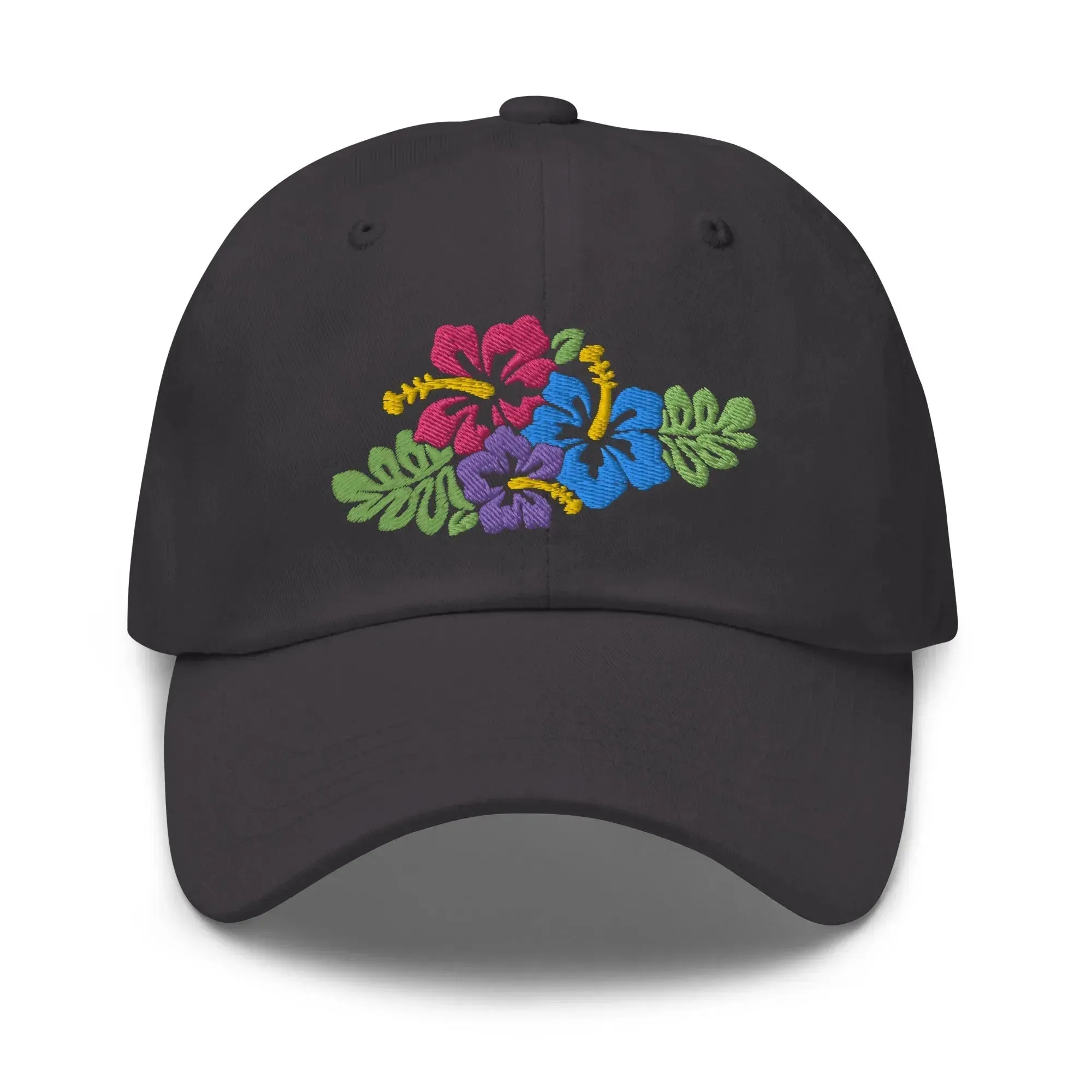 Hawaiian Tropical Leaves Embroidered Dad Hat