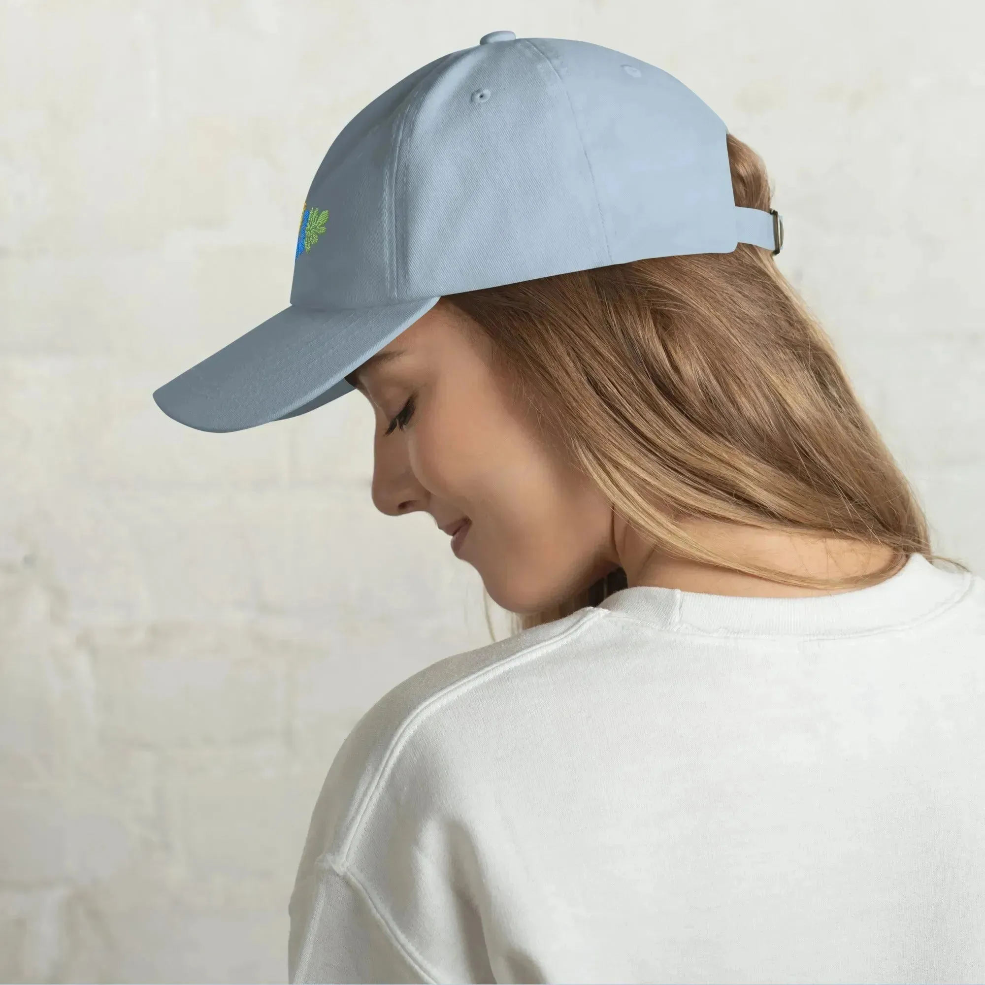 Hawaiian Tropical Leaves Embroidered Dad Hat