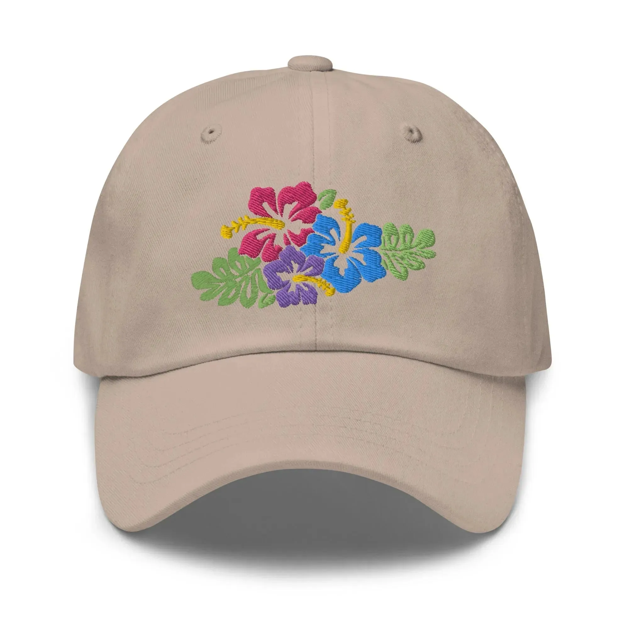 Hawaiian Tropical Leaves Embroidered Dad Hat