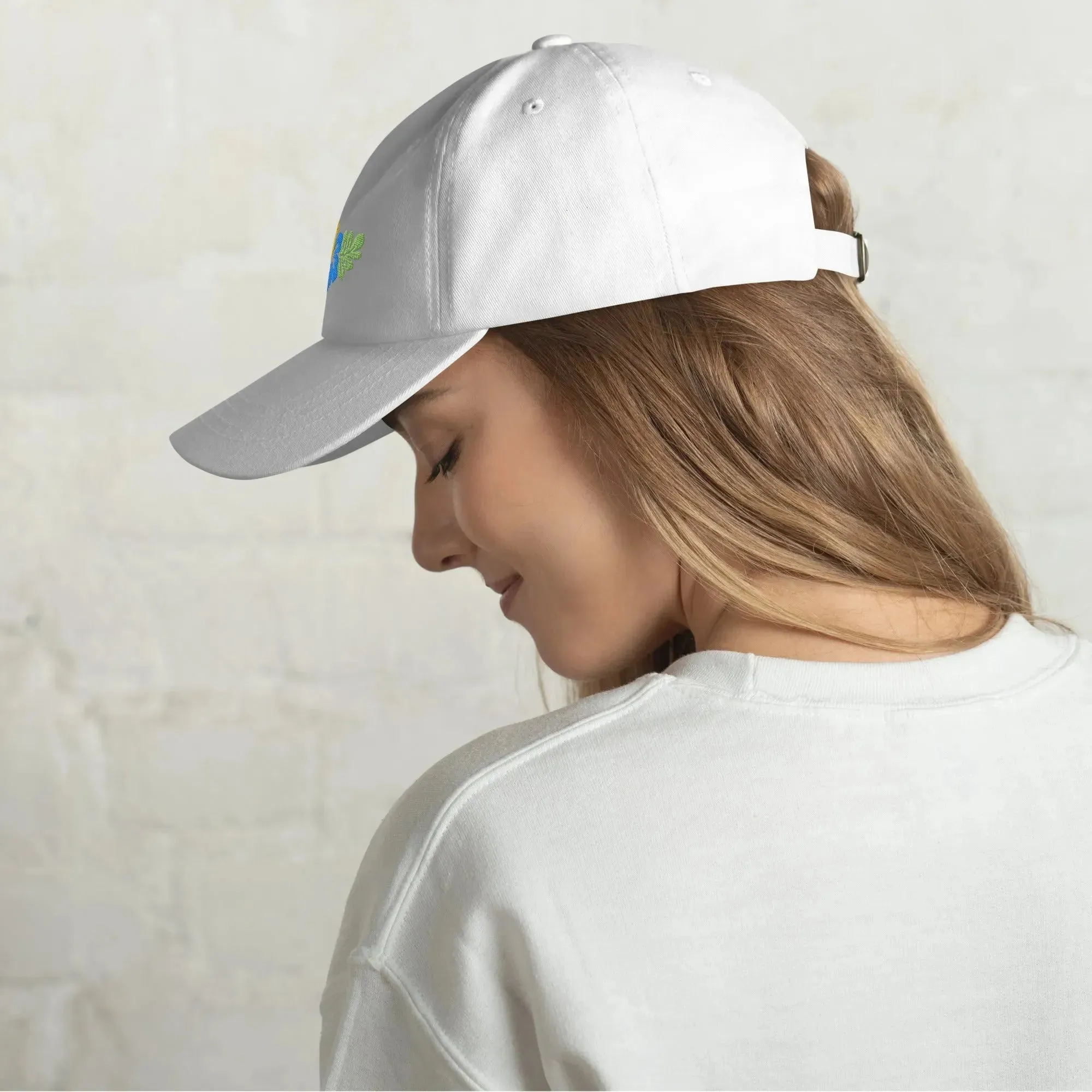 Hawaiian Tropical Leaves Embroidered Dad Hat