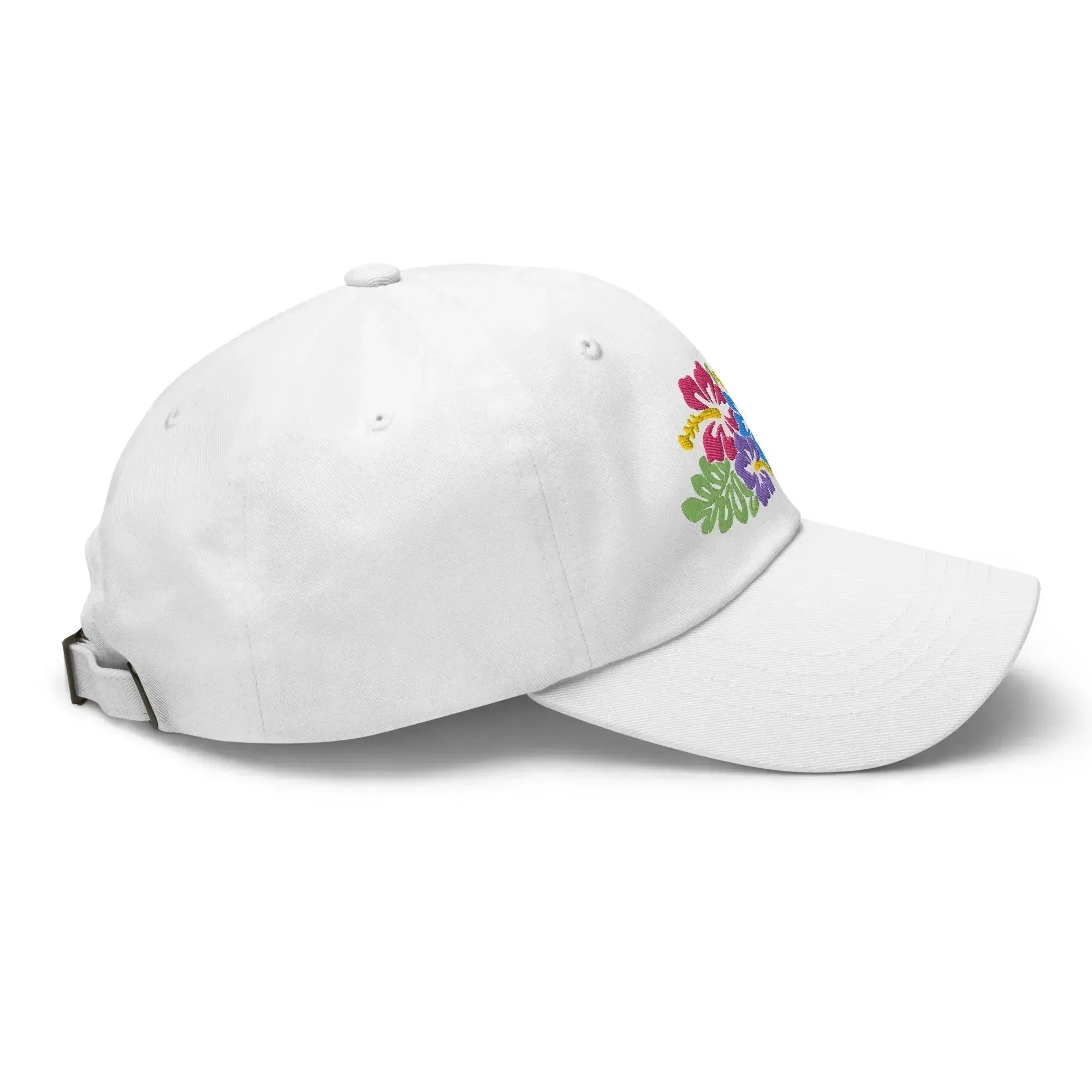 Hawaiian Tropical Leaves Embroidered Dad Hat