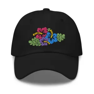 Hawaiian Tropical Leaves Embroidered Dad Hat