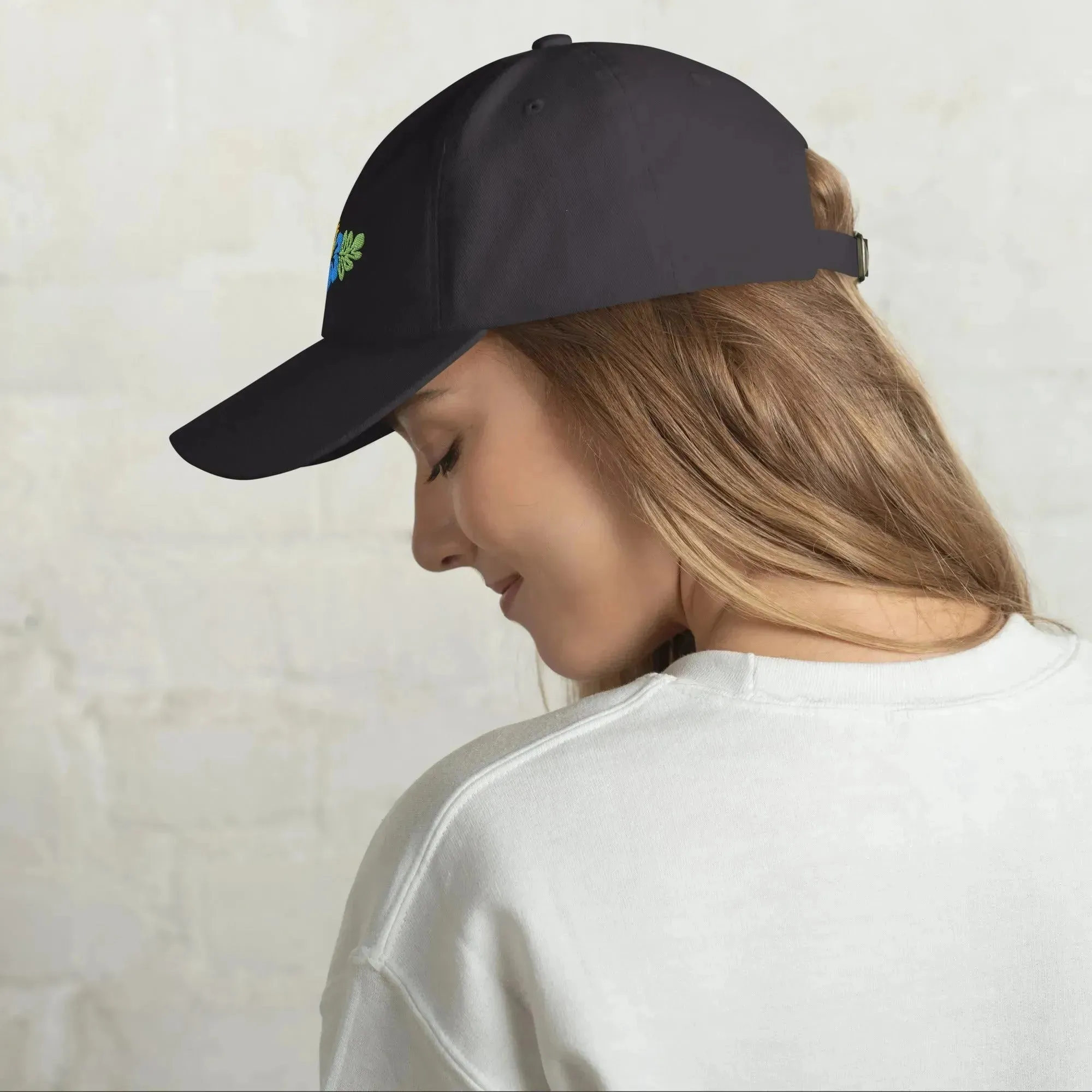 Hawaiian Tropical Leaves Embroidered Dad Hat