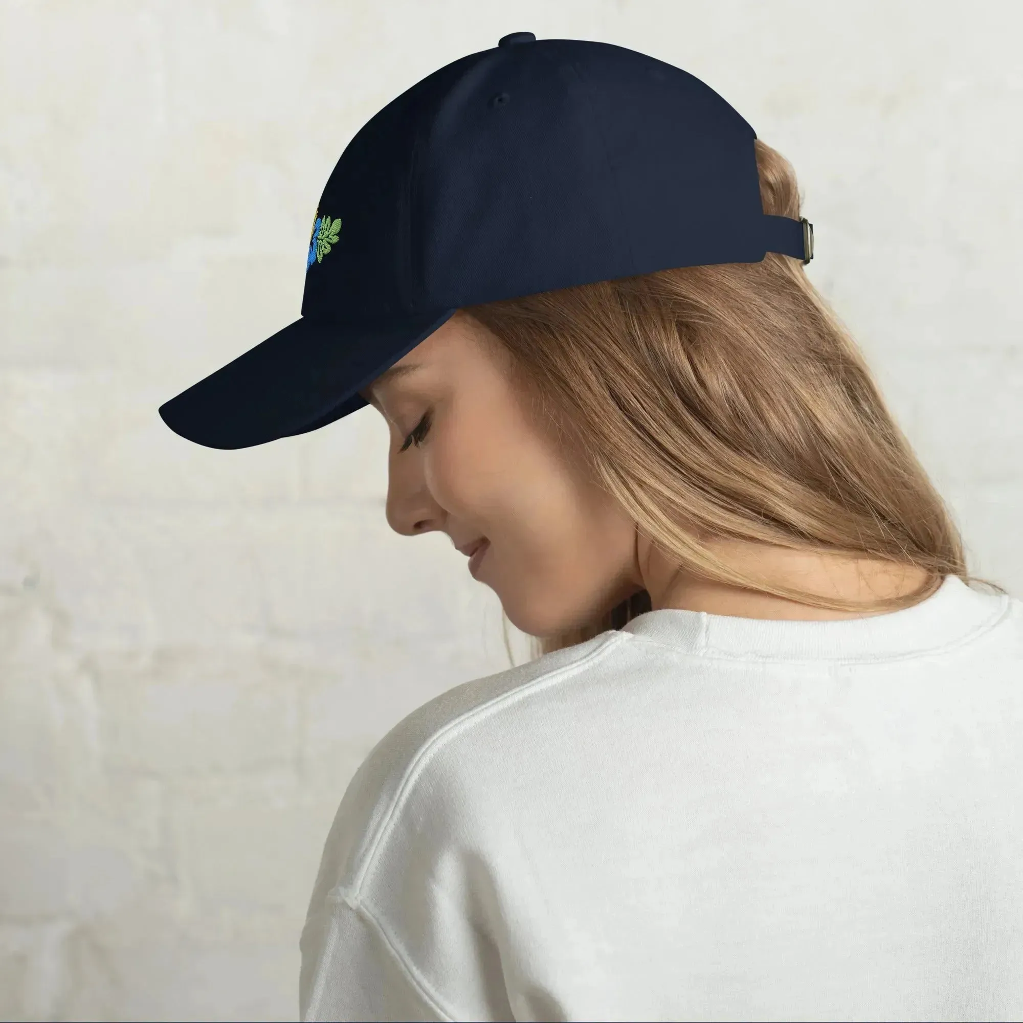 Hawaiian Tropical Leaves Embroidered Dad Hat