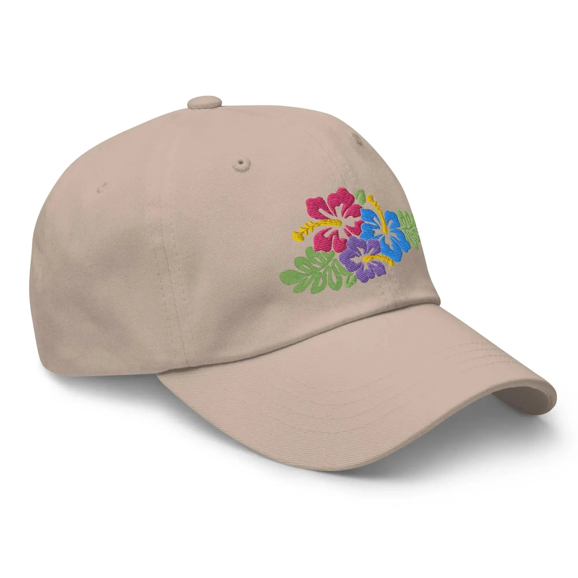 Hawaiian Tropical Leaves Embroidered Dad Hat