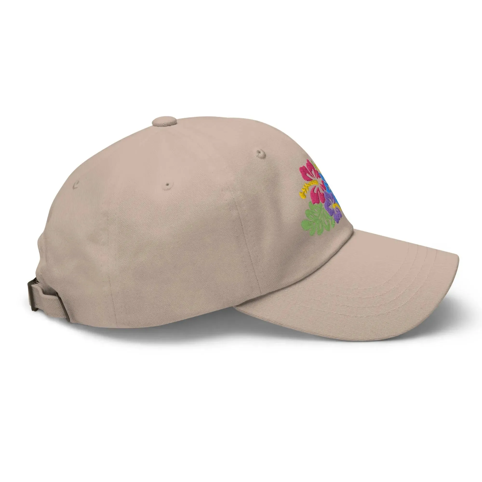 Hawaiian Tropical Leaves Embroidered Dad Hat